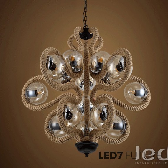 Loft Industry - Rope Candle Chandelier V3