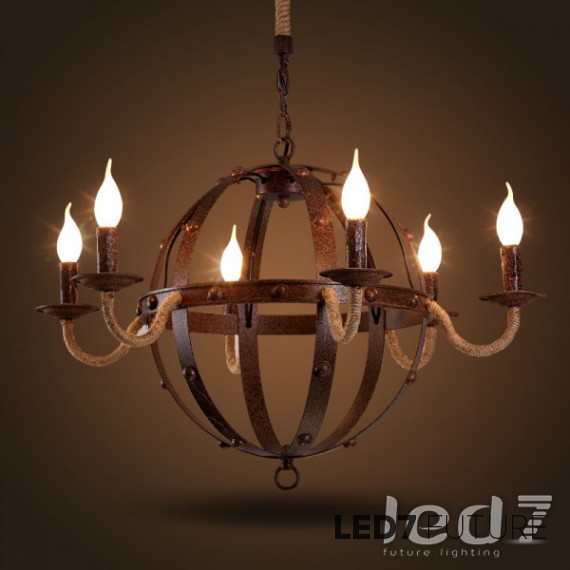 Loft Industry - Rust Orbit Chandelier