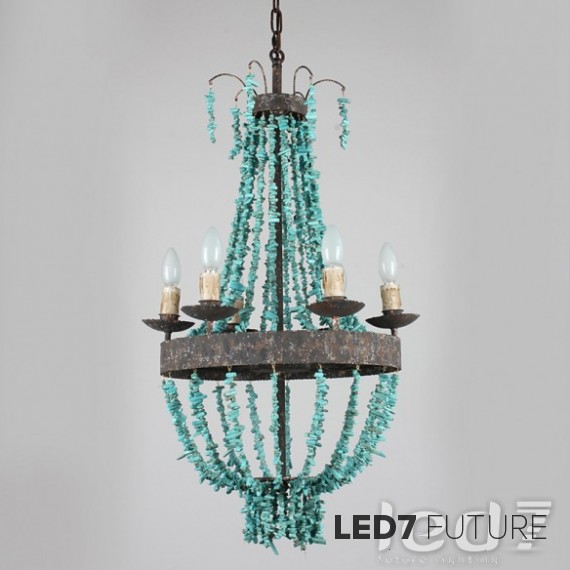 Loft Industry - Blue Stone Chandelier