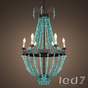 Loft Industry - Blue Stone Chandelier