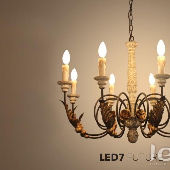 Loft Industry - Gold Leaf Chandelier