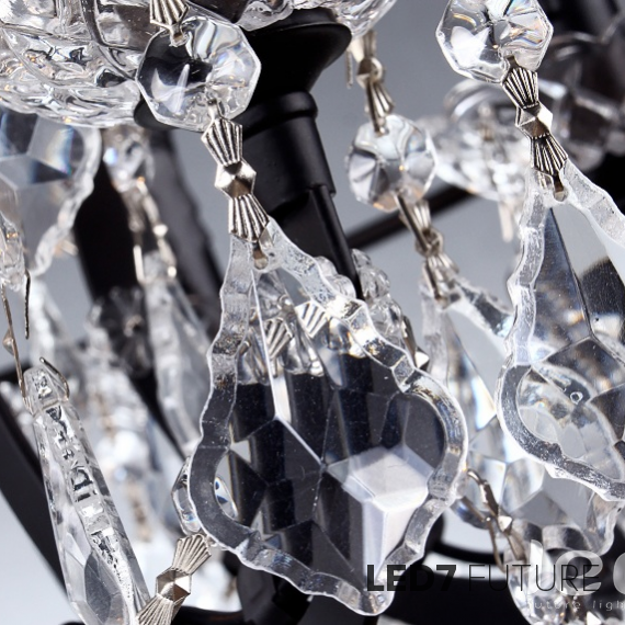 Loft Industry - Gyro Crystal Chandelier Black