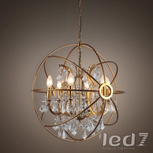 Loft Industry - Gyro Crystal Chandelier Gold