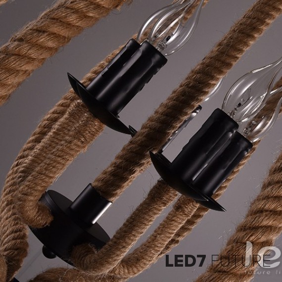 Loft Industry - Rope Candle Chandelier V2