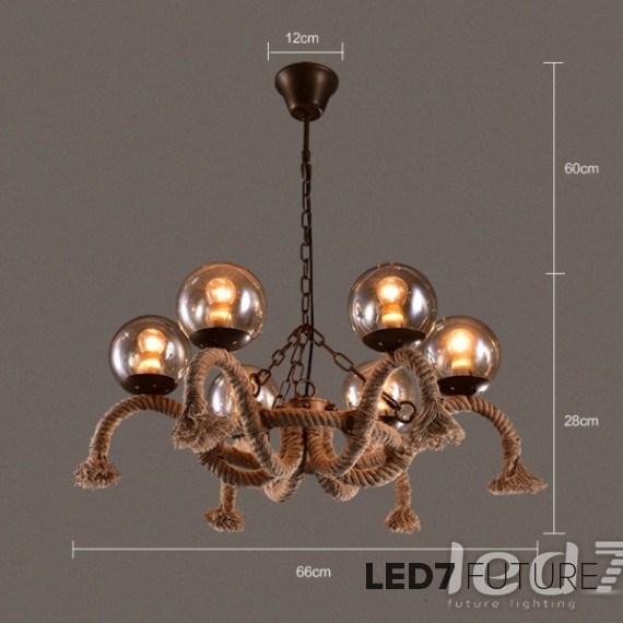 Loft Industry - Rope Curls Chandelier 2