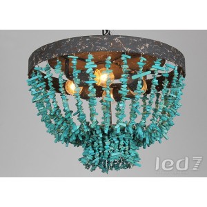 Loft Industry - Top Blue Stone Chandelier