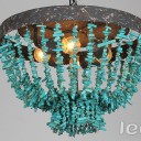 Loft Industry - Top Blue Stone Chandelier