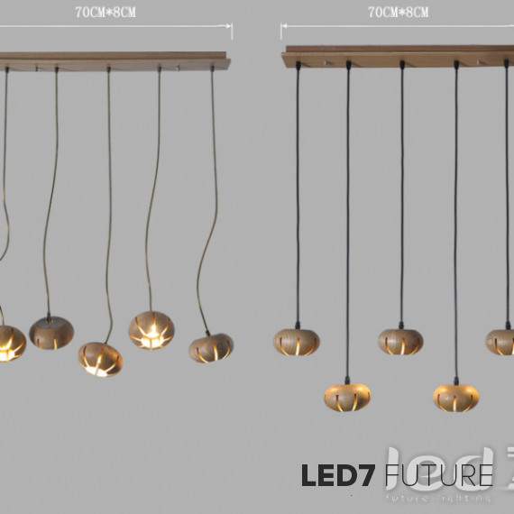 Wood Design - Flowers Chandelier Line