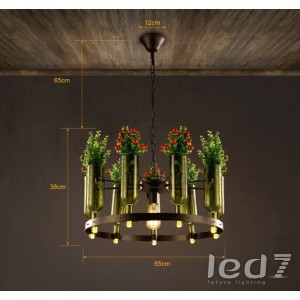 Loft Industry - Bottle Flowers Chandelier