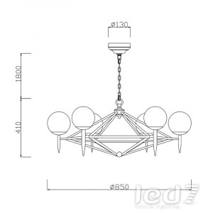 Loft Industry - Rust Spire Chandelier
