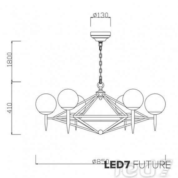 Loft Industry - Rust Spire Chandelier