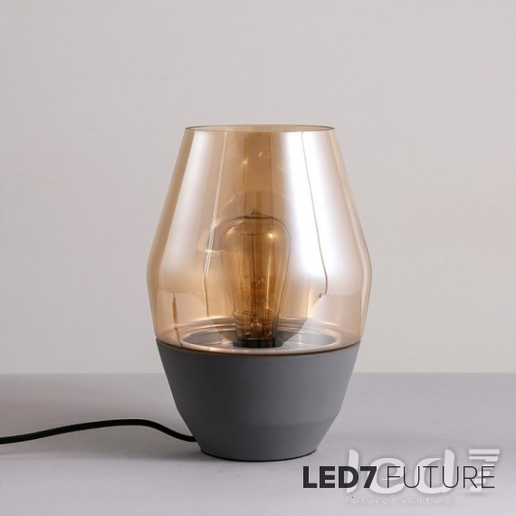 Loft Industry - Concrete Dim Glass Table