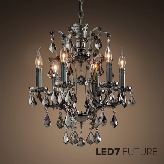 Loft Industry - 19TH C.Rococo Crystal Round Smoke V2