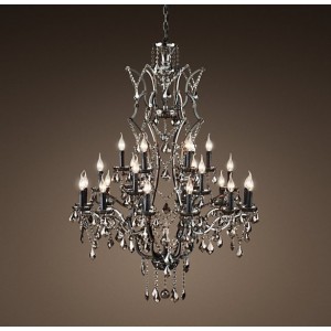 Loft Industry - 19TH C.Rococo Crystal Round Smoke V5