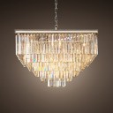 Loft Industry - 1920s Odeon Glass Square Chandelier - 5 rings