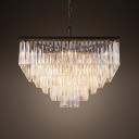 Loft Industry - 1920s Odeon Glass Square Chandelier - 5 rings