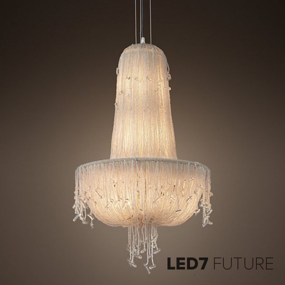 Loft Industry - 1930S French Crystal Beaded Chandelier