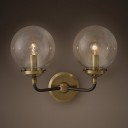 Loft Industry - Bistro Globe Glass Double Sconce