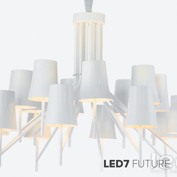 Innerspace - White Shade Chandelier