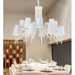 Innerspace - White Shade Chandelier