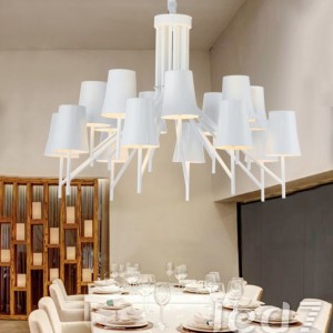 Innerspace - White Shade Chandelier