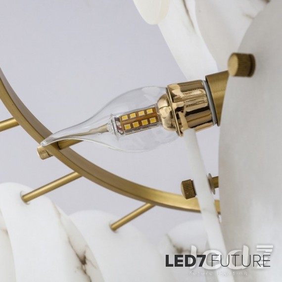 Loft Industry Modern - Bir Marble Chandelier V2