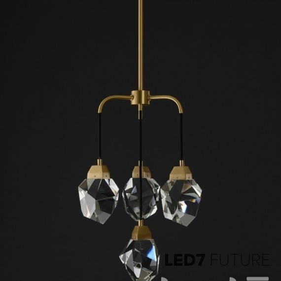 Loft Industry Modern - Crystal Stone Pendant Chandelier