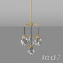 Loft Industry Modern - Crystal Stone Pendant Chandelier