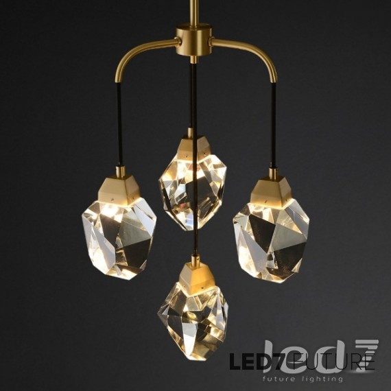 Loft Industry Modern - Crystal Stone Pendant Chandelier