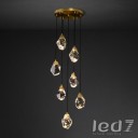 Loft Industry Modern - Crystal Stone Random Chandelier