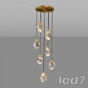 Loft Industry Modern - Crystal Stone Random Chandelier