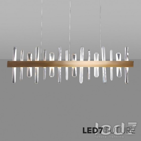 Loft Industry Modern - Aslant Line Of Crystals Chandelier