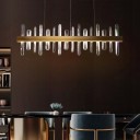 Loft Industry Modern - Aslant Line Of Crystals Chandelier