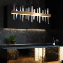 Loft Industry Modern - Aslant Line Of Crystals Chandelier