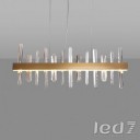 Loft Industry Modern - Aslant Line Of Crystals Chandelier