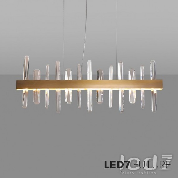 Loft Industry Modern - Aslant Line Of Crystals Chandelier