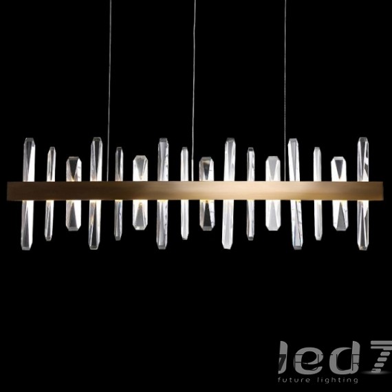 Loft Industry Modern - Aslant Line Of Crystals Chandelier