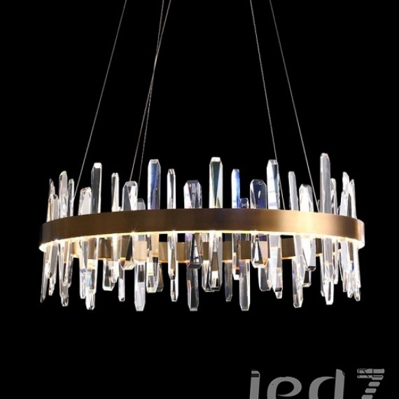 Loft Industry Modern - Aslant Circle Of Crystals Chandelier