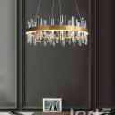 Loft Industry Modern - Aslant Circle Of Crystals Chandelier