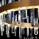 Loft Industry Modern - Aslant Circle Of Crystals Chandelier