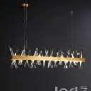 Loft Industry Modern - Aslant X Line Of Crystals Chandelier