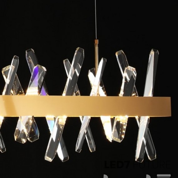 Loft Industry Modern - Aslant X Line Of Crystals Chandelier