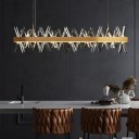 Loft Industry Modern - Aslant X Line Of Crystals Chandelier