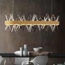 Loft Industry Modern - Aslant X Line Of Crystals Chandelier