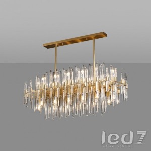 Loft Industry Modern - Trim Glass Chandelier V2