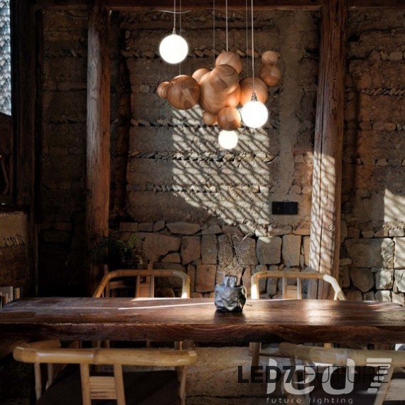 Wood Design - Wooden Balls Chandelier