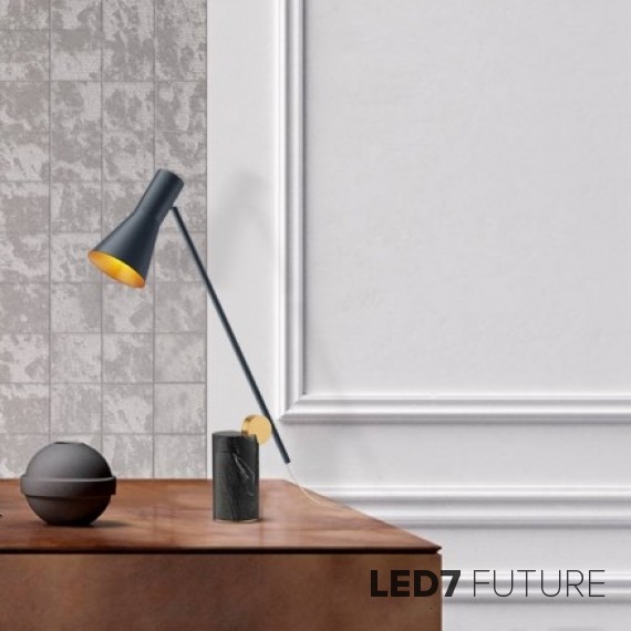 Loft Industry Modern - Black Marble Bell Table