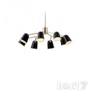 Loft Industry Modern - Bell Black Chandelier