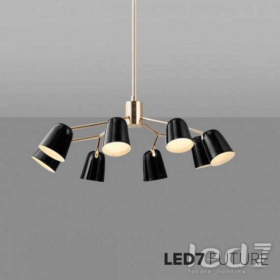 Loft Industry Modern - Bell Black Chandelier