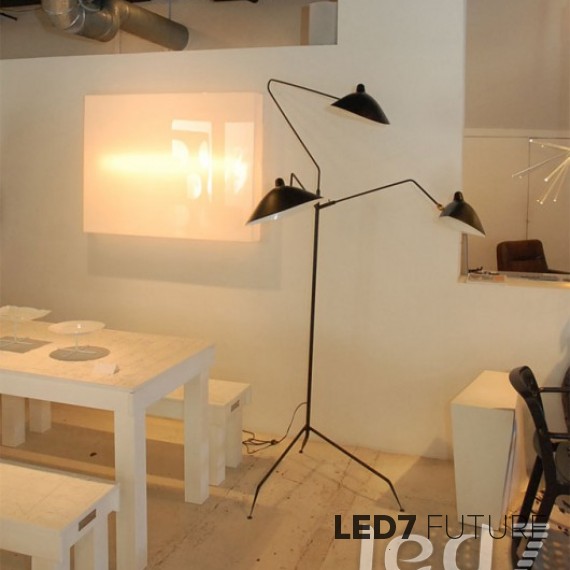 Serge Mouille Standing Lamp Three Arm